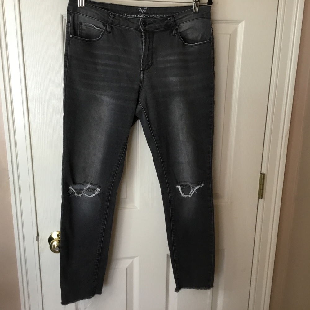 V1969 Abbigliamento Sportivo SRL Distressed Raw Hem Italian Jeans - 28/6